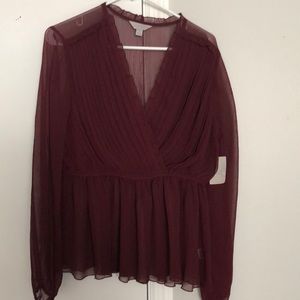 Burgundy blouse